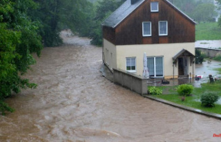 Saxony: Flood protection walls on the Würschnitz...
