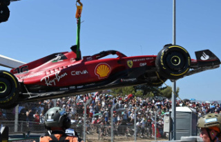A long pant, then Leclerc acknowledged the Ferrari...