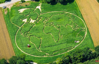 Bavaria: Peace dove and world map created from 350,000...