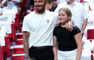 People: David Beckham attends a concert with his daughter