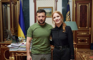 Meeting with President Zelenskyj: Jessica Chastain...