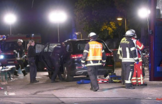 Accident at curb in Rüsselsheim: man drives in a...