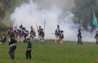 Thuringia: staging of Napoleon's battle near...