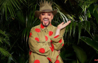 That's it with the crown: Boy George flies out...