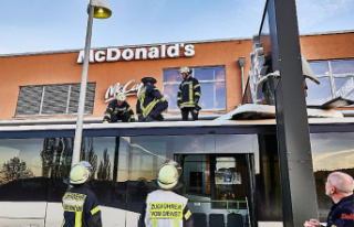 Baden-Württemberg: the bus gets stuck on a fast-food...