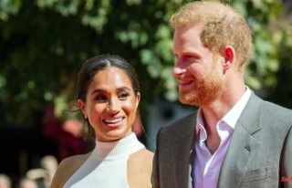 Snapshot in the garden: Harry and Meghan are very...
