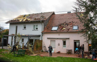 Clean-up work in Saarland: Tornado covers roofs, bricks...