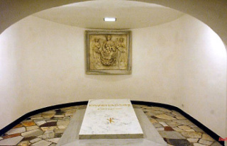 In the crypt of St. Peter's Basilica: Benedict...