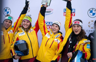 Bobsleigh pilots celebrate together: a fall shock...