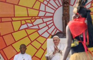 The pope invites young Congolese to be "actors"...