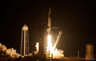 SpaceX rocket and Crew-6 mission members lift off...