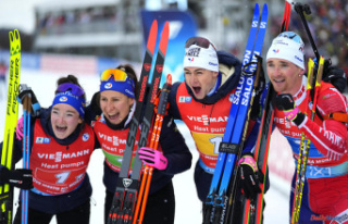 Biathlon World Cup: The French team wins the mixed...