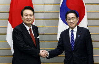 Asia Historic summit between Japan and South Korea...