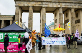 End of nuclear power in Germany: pro and anti demonstrate...