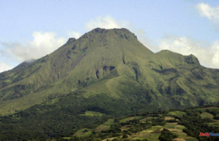 In Martinique, Mount Pelée and other peaks in the...