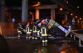 Tragedy At least 21 dead in Italy in a bus accident...