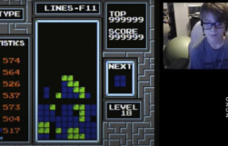 An American teenager masters the video game Tetris...