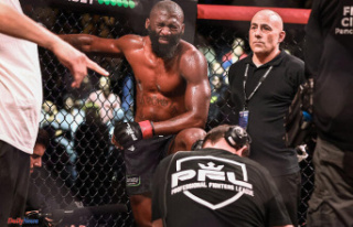 The painful grimace of an MMA star is perhaps a detail...