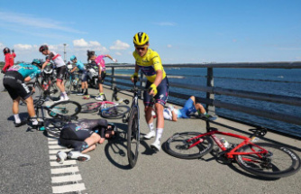 Tour de France. Video: The big fall that brought the yellow jersey Yves Lampaert to the ground