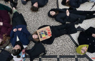 Hesse: climate activists protest with art action