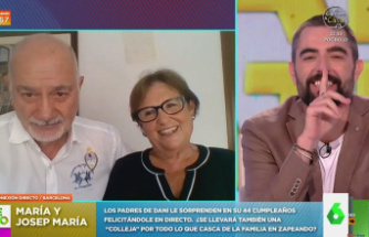 Television The trap of Zapping Dani Mateo with the surprise of his parents
