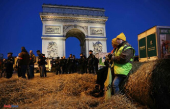 Farmers from Rural Coordination lead an action around Place de l’Etoile in Paris, several arrests