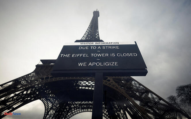 The Eiffel Tower closed for the second day due to a strike